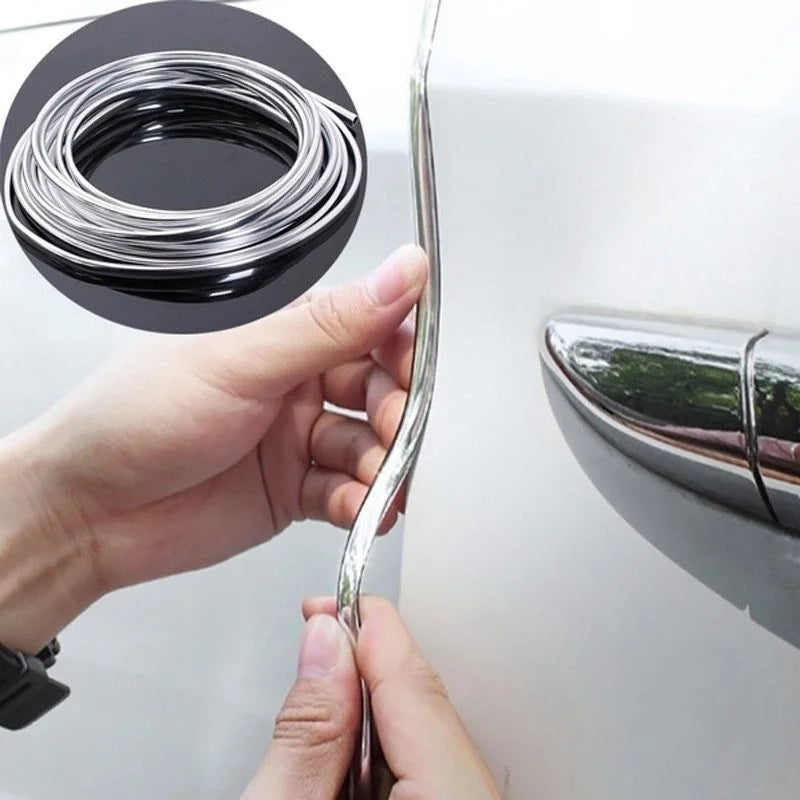 Car Door Edge Scratch Protector DIY Silver Moulding Trim Strips