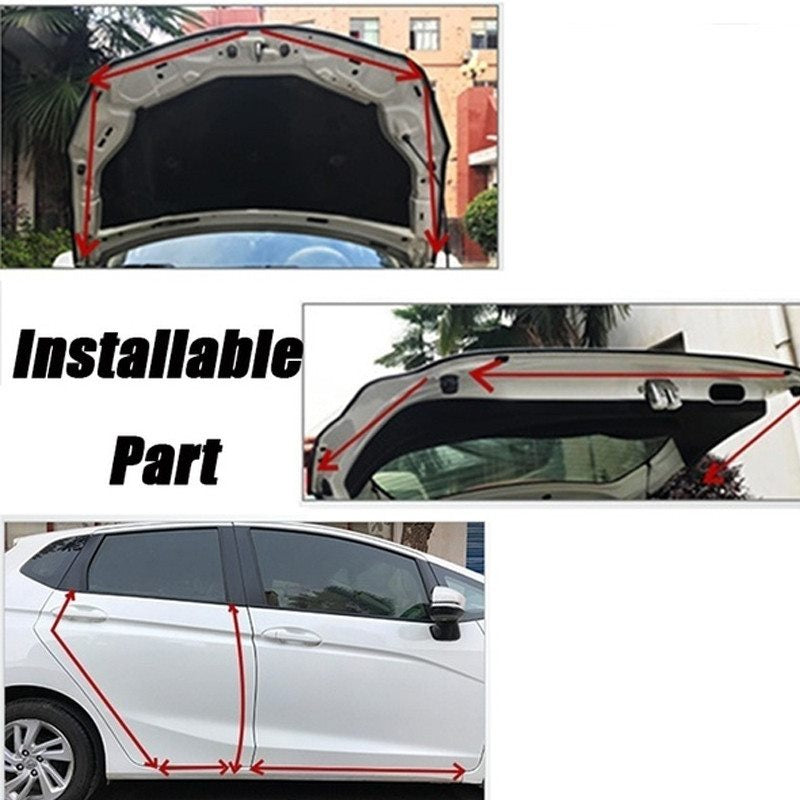Car Door Edge Scratch Protector DIY Silver Moulding Trim Strips