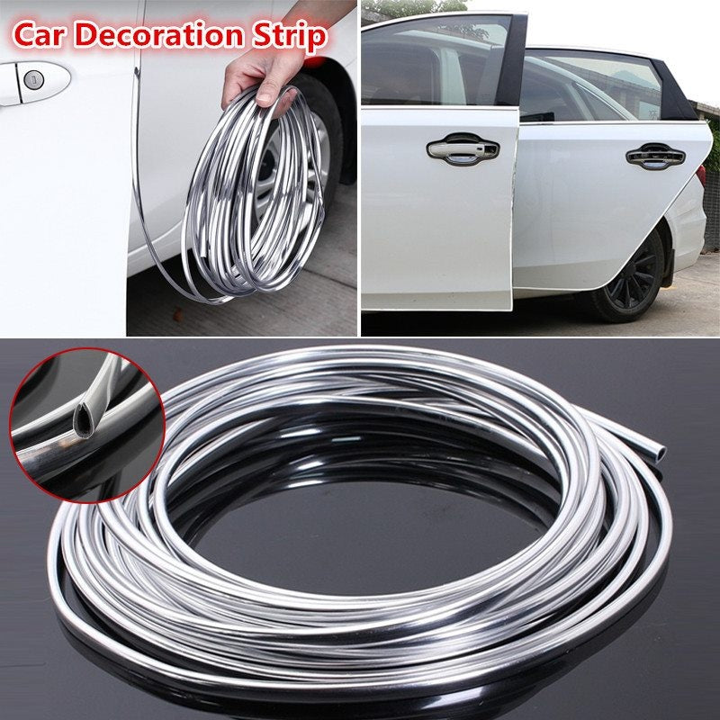 Car Door Edge Scratch Protector DIY Silver Moulding Trim Strips