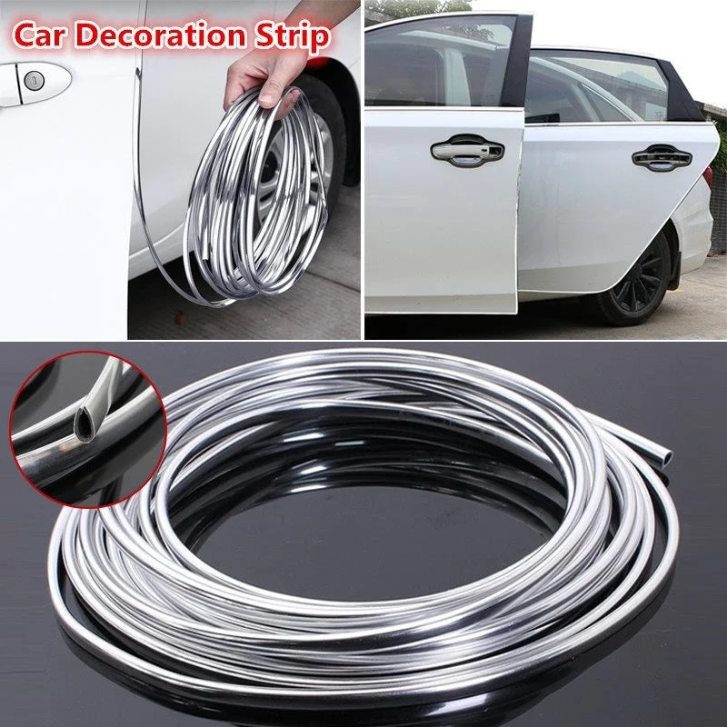 Car Door Edge Scratch Protector DIY Silver Moulding Trim Strips