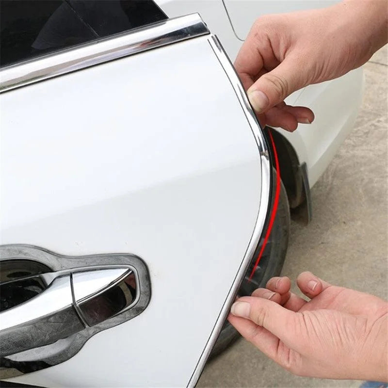 Car Door Edge Scratch Protector DIY Silver Moulding Trim Strips