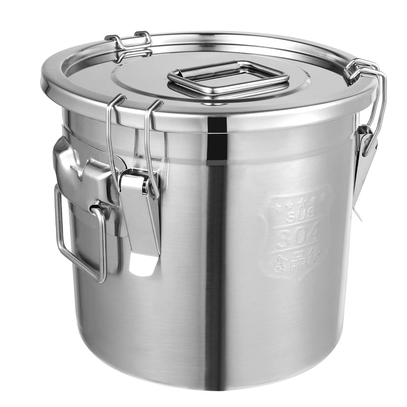 6L/12L Stainless Steel Airtight Canister with Locking Clamp Grain Containers Bucket for Kitchen cocina